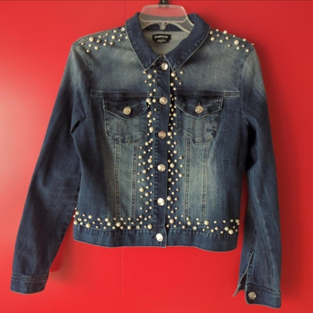 Denim&Co Blue Studded Jacket